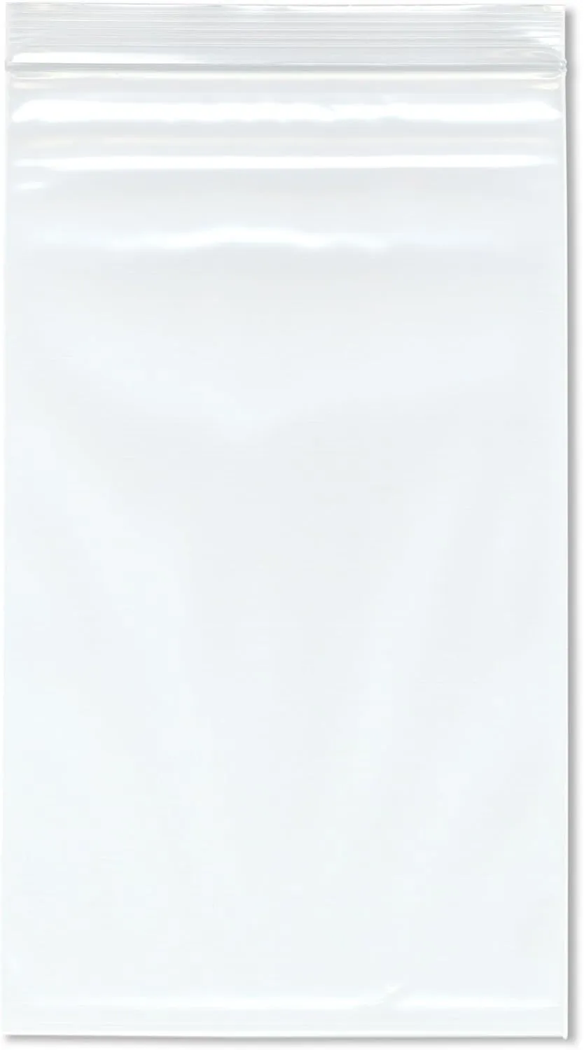 Plymor 7" x 12" (Pack of 500), 4 Mil Heavy Duty Zipper Reclosable Plastic Bags