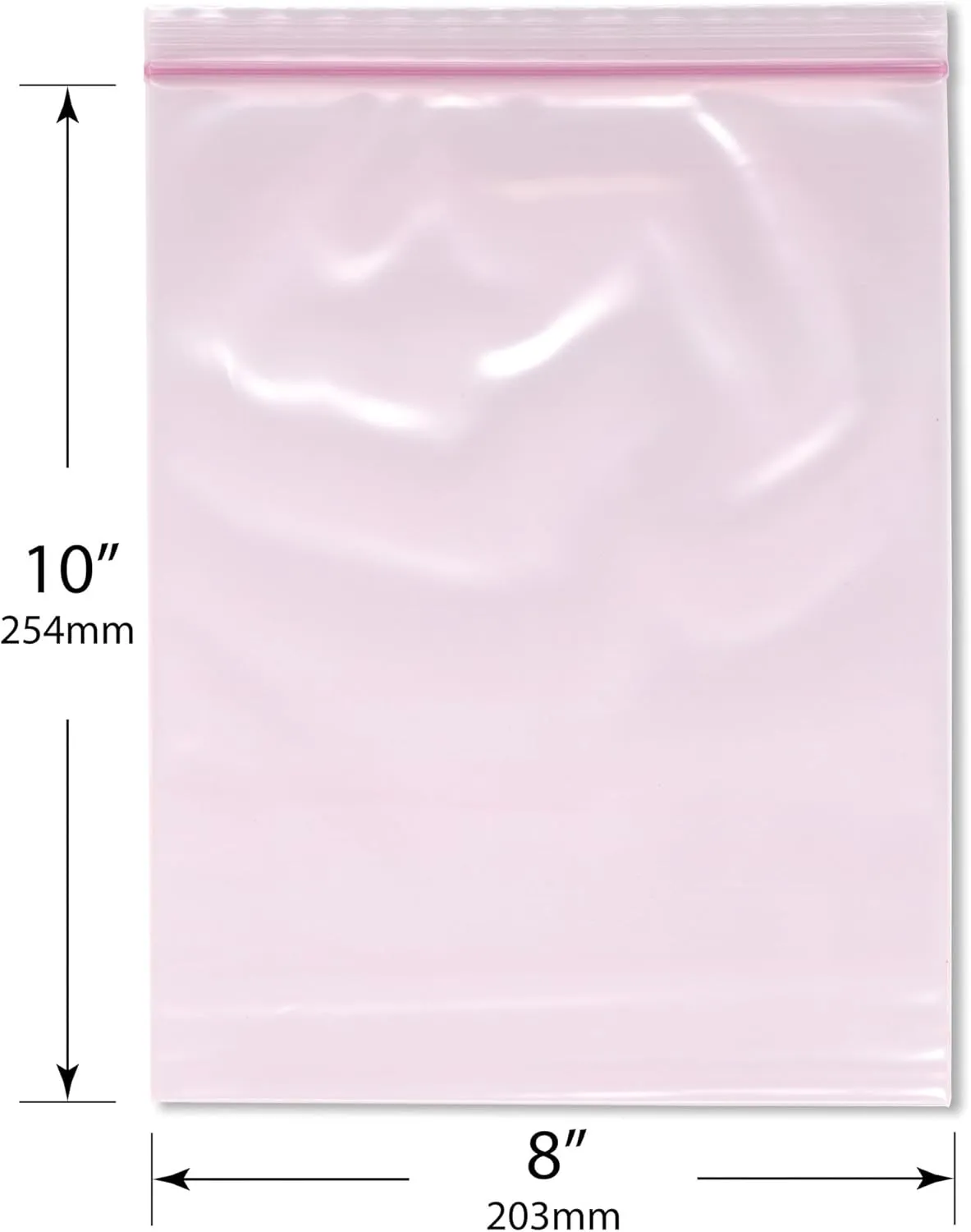 Plymor 8" x 10" (Pack of 100), 4 Mil Heavy Duty Anti-Static Zipper Reclosable Plastic Bags