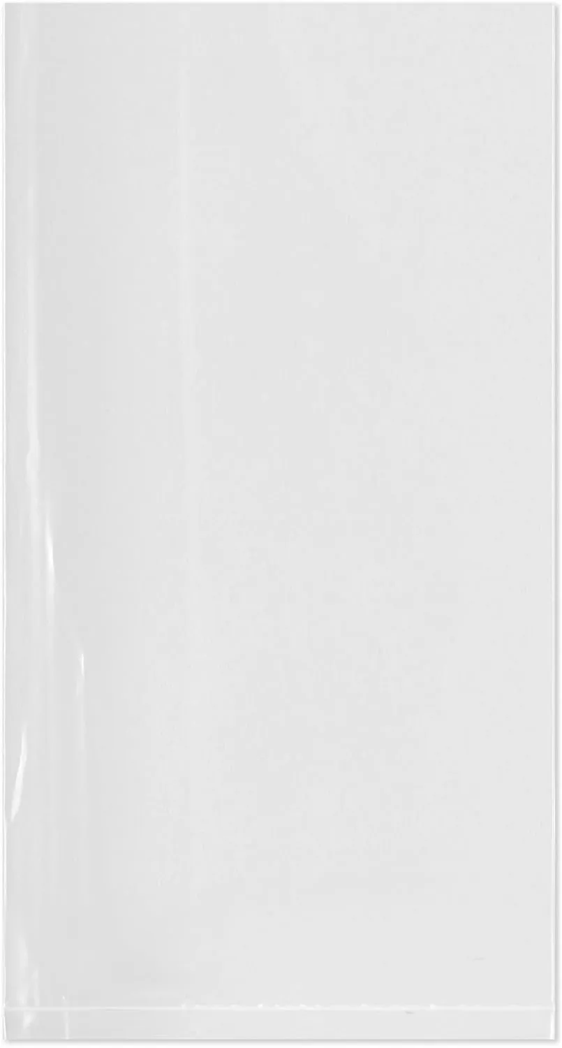 Plymor 8" x 15" (Pack of 100), 4 Mil Flat Open Clear Plastic Poly Bags