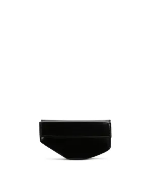 Polished calfskin moon bag with DG logo
