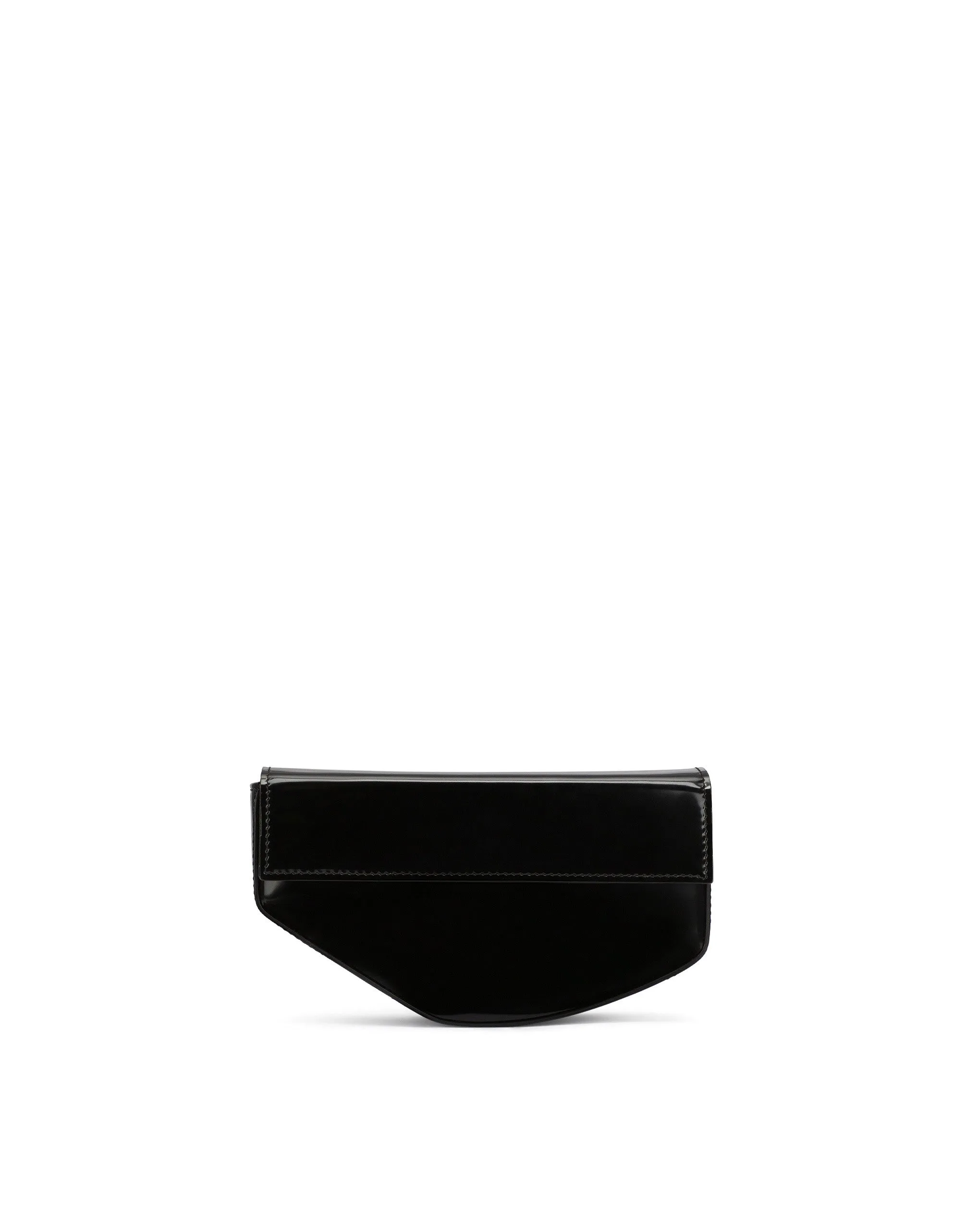 Polished calfskin moon bag with DG logo