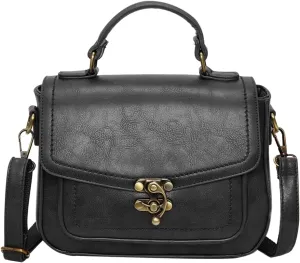 PORRASSO Crossbody Bag Women Shoulder Bag Vintage Saddle Handbags Satchel