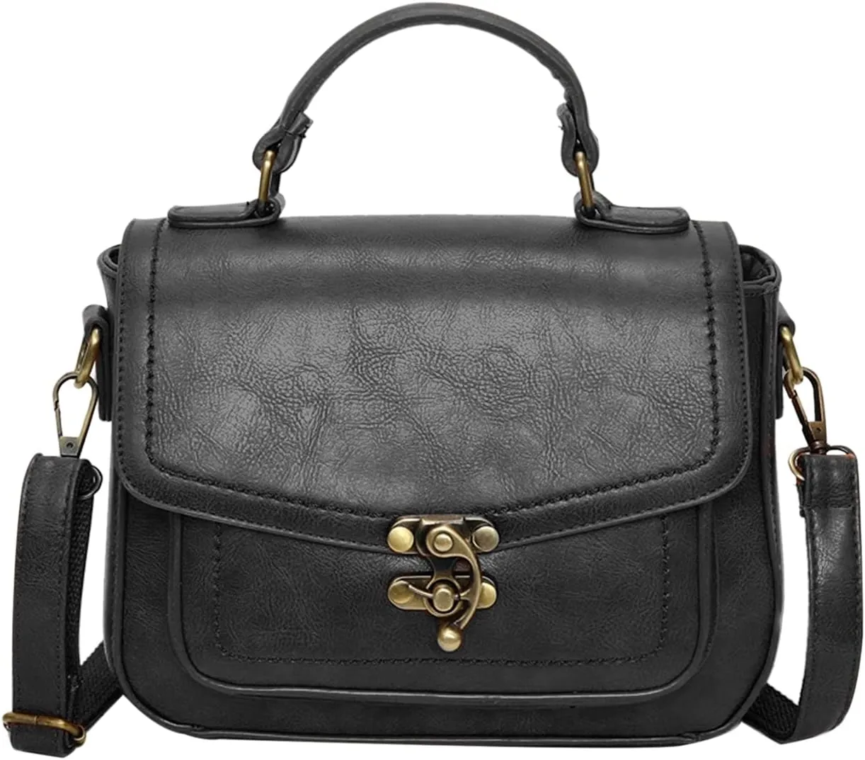 PORRASSO Crossbody Bag Women Shoulder Bag Vintage Saddle Handbags Satchel