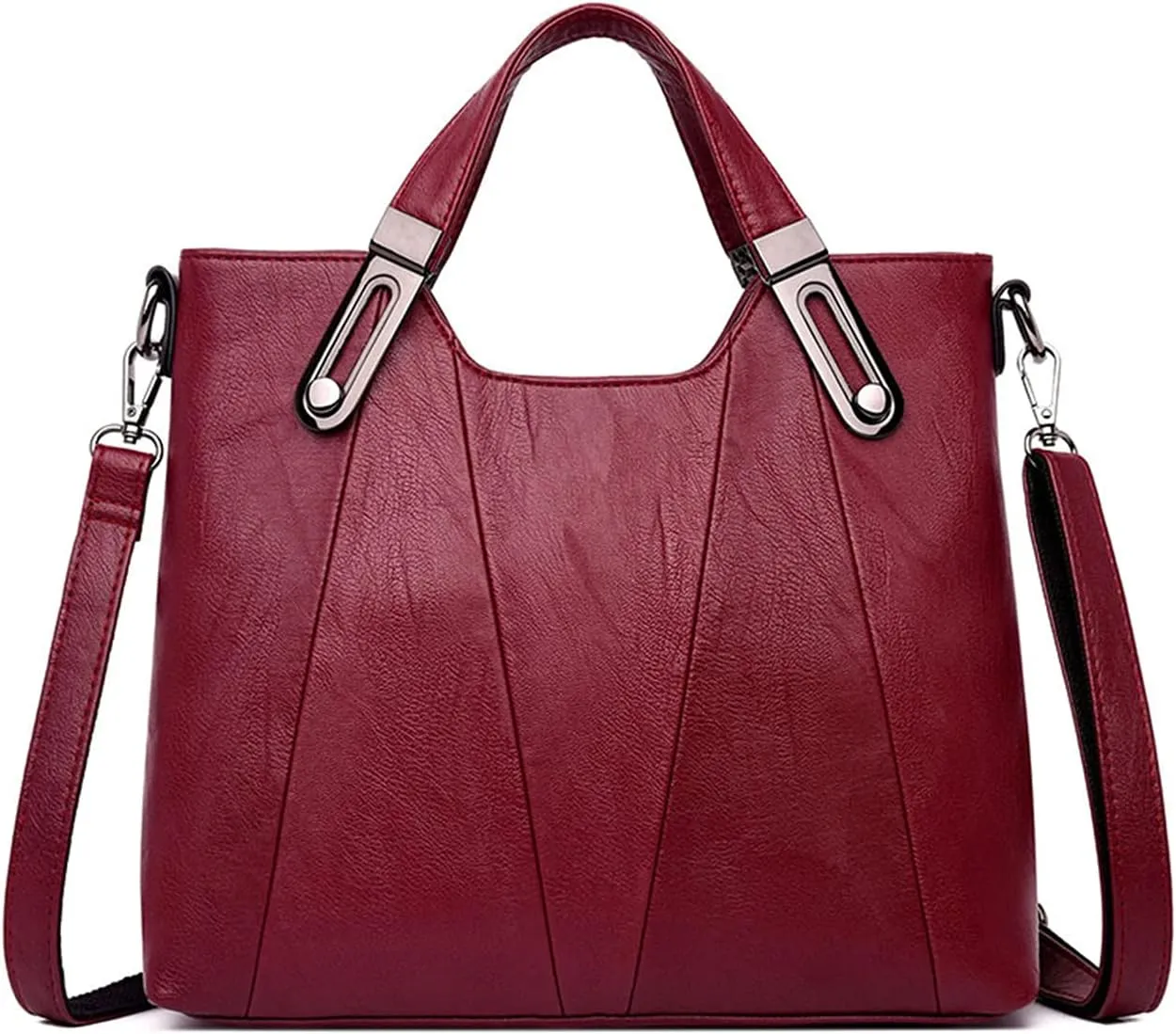 PORRASSO Fashion Shoulder Bag Women Handbag Ladies Crossbody Bag PU Leather Waterproof Satchel