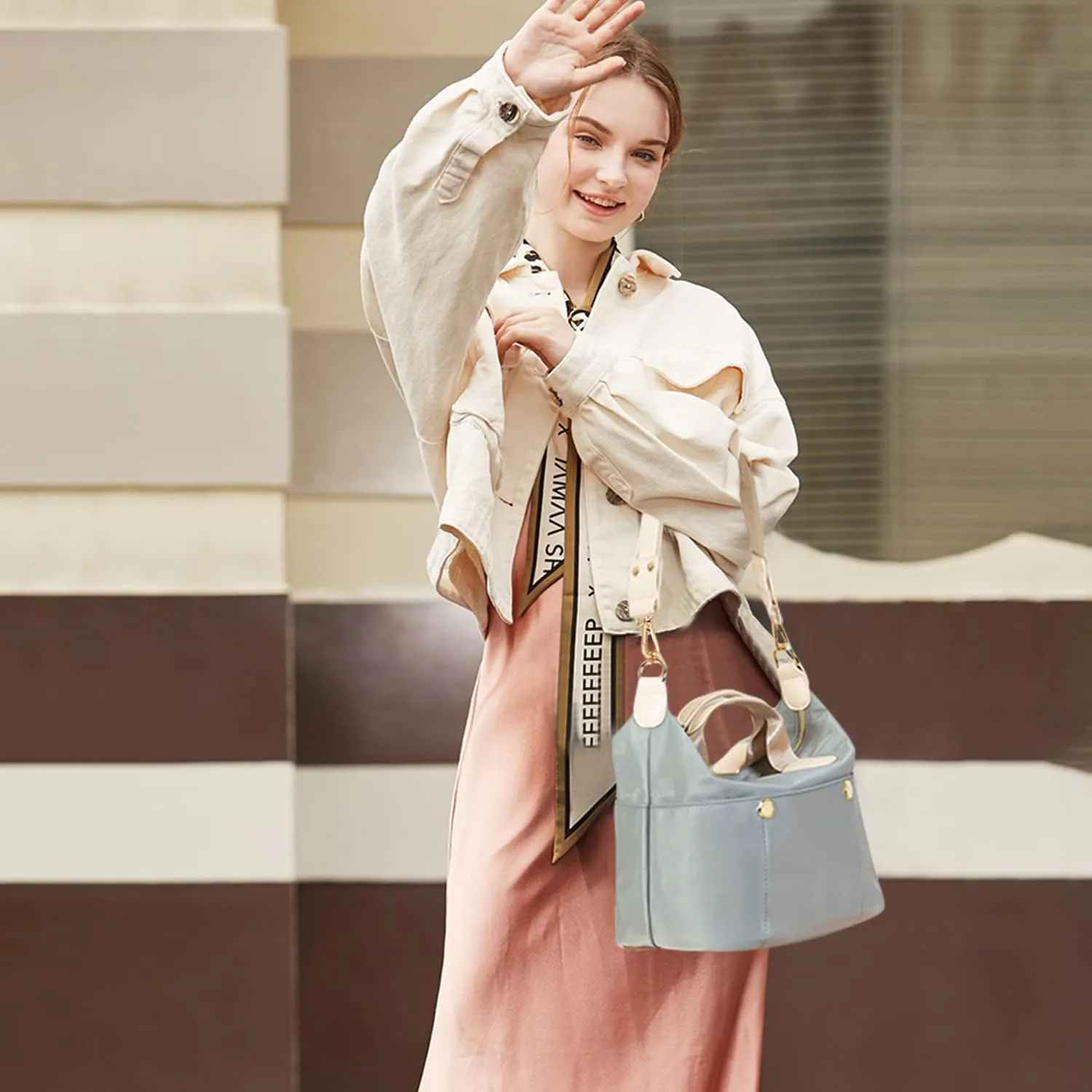 PORRASSO Women Crossbody Bag Fashion Shoulder Bag Multifunctional Handbag Ladies Satchel