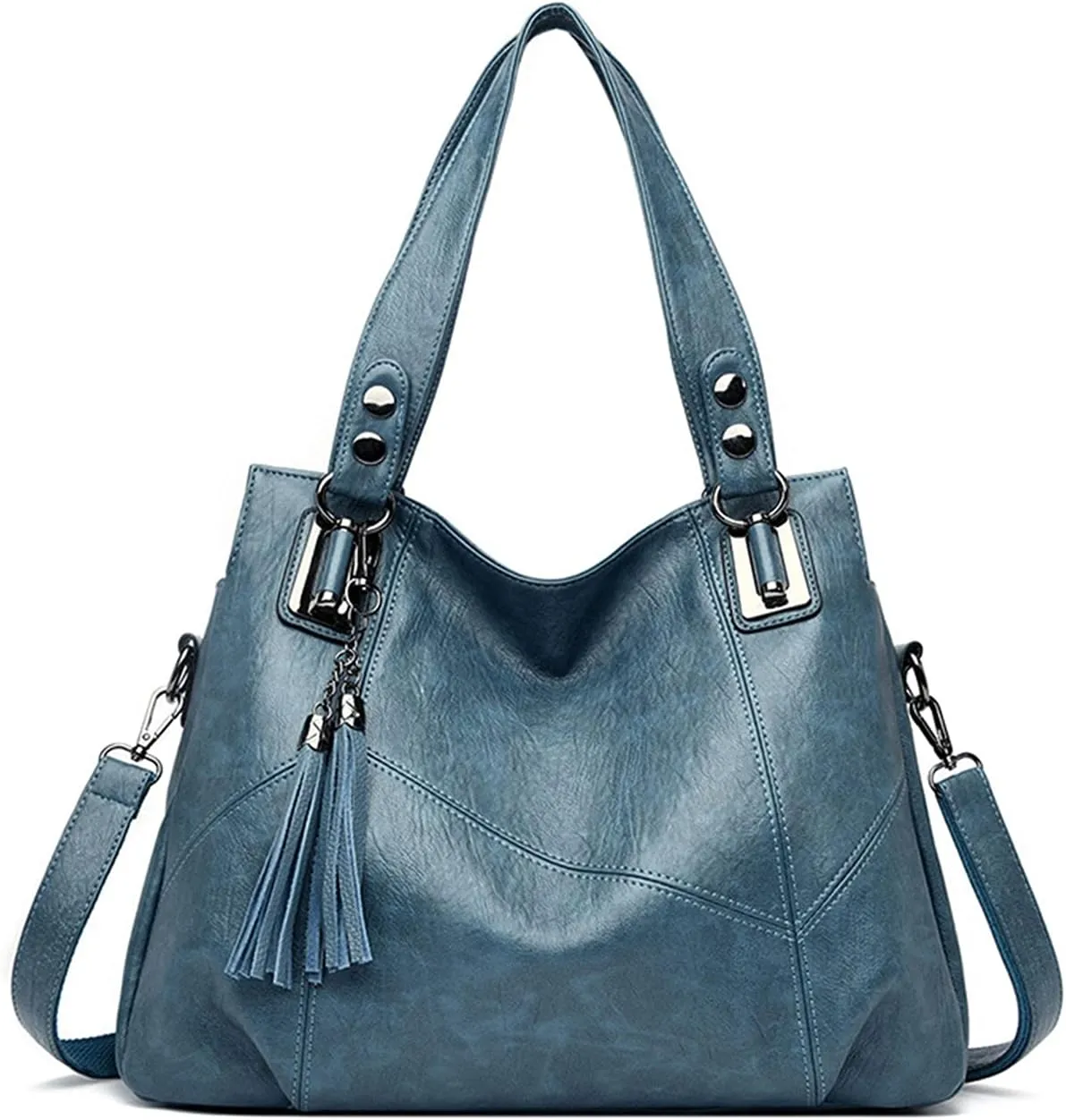PORRASSO Women Handbags Fashion Hobo Shoulder Bag Ladies Crossbody Bag Large Tote Purse