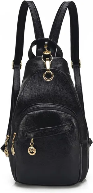 PORRASSO Women Sling Bag Small Backpack Ladies Fashion Shoulder Crossbody Daypack