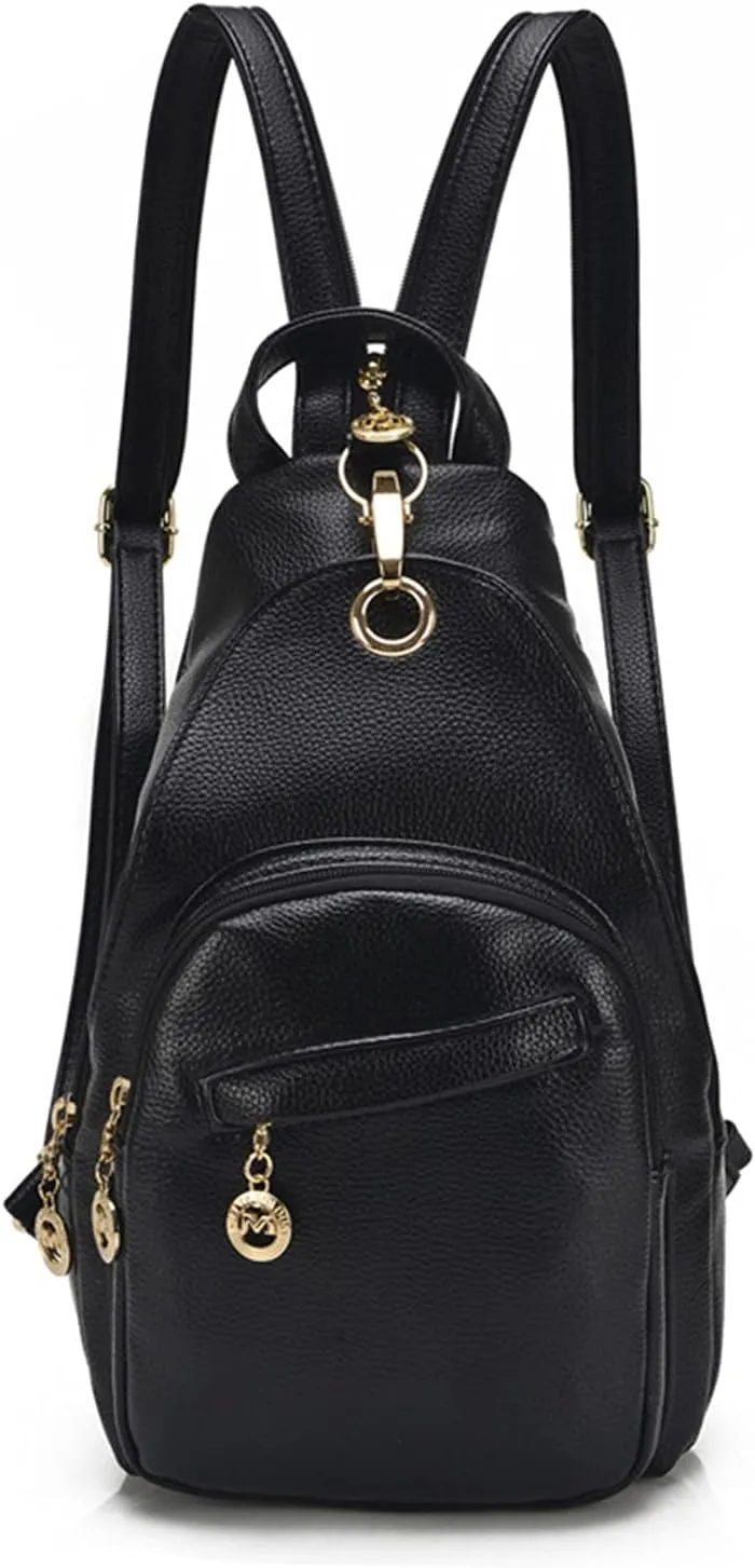 PORRASSO Women Sling Bag Small Backpack Ladies Fashion Shoulder Crossbody Daypack
