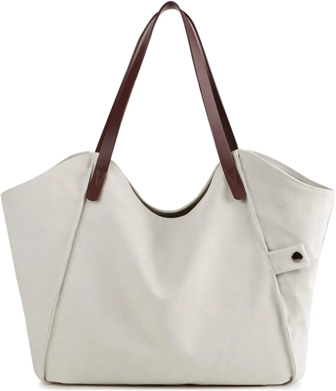 PORRASSO Women's Handbag Canvas Tote Large Shoulder Bag Ladies Hobo Top-Handle Bag