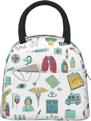 Portable Cooler Tote Bag Large Capacity abstraction biology chemistry4 Print Lunch Bag Lunch Box Container Reusable Tote