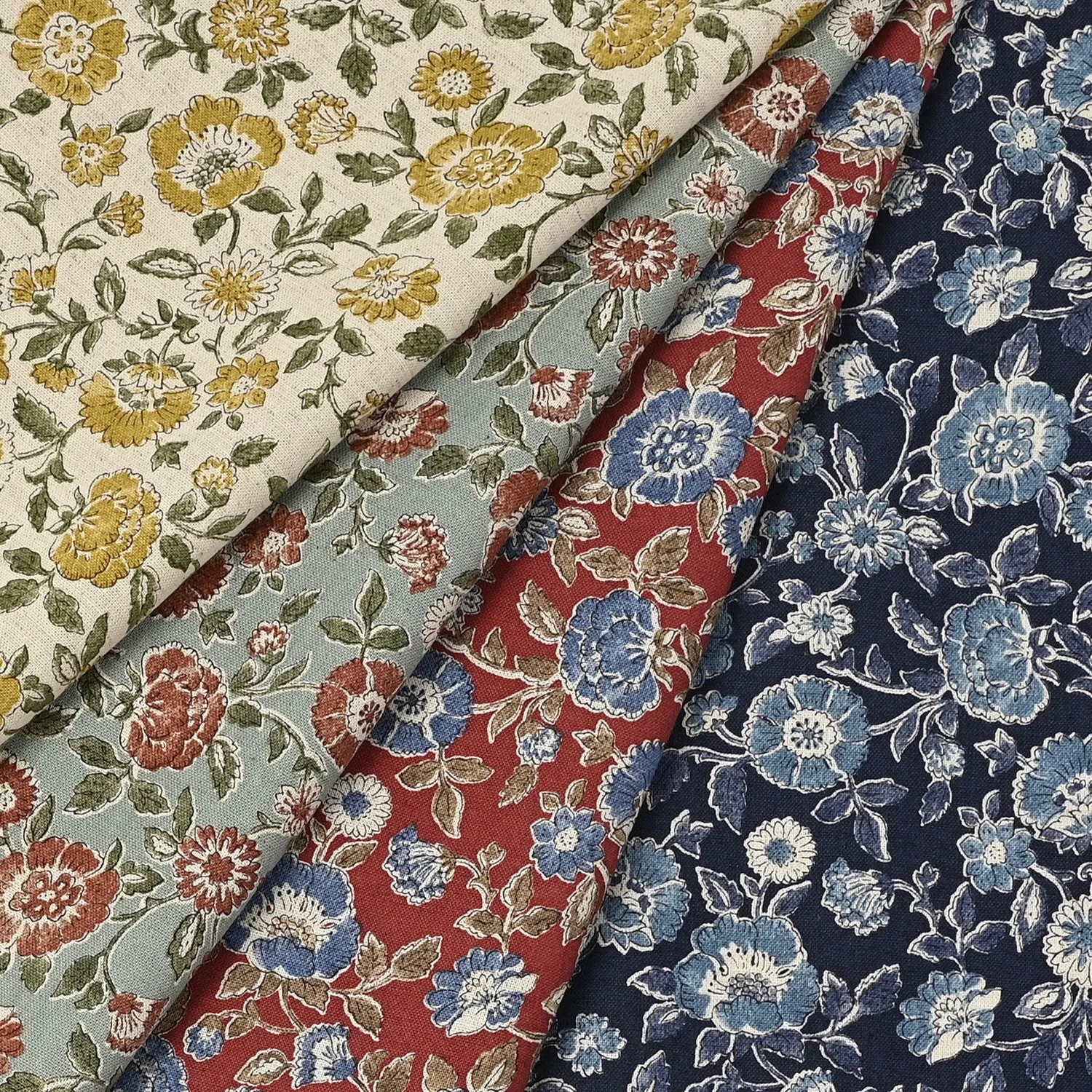 Posy Flowers Cotton Linen Sheeting YGA-79060-2