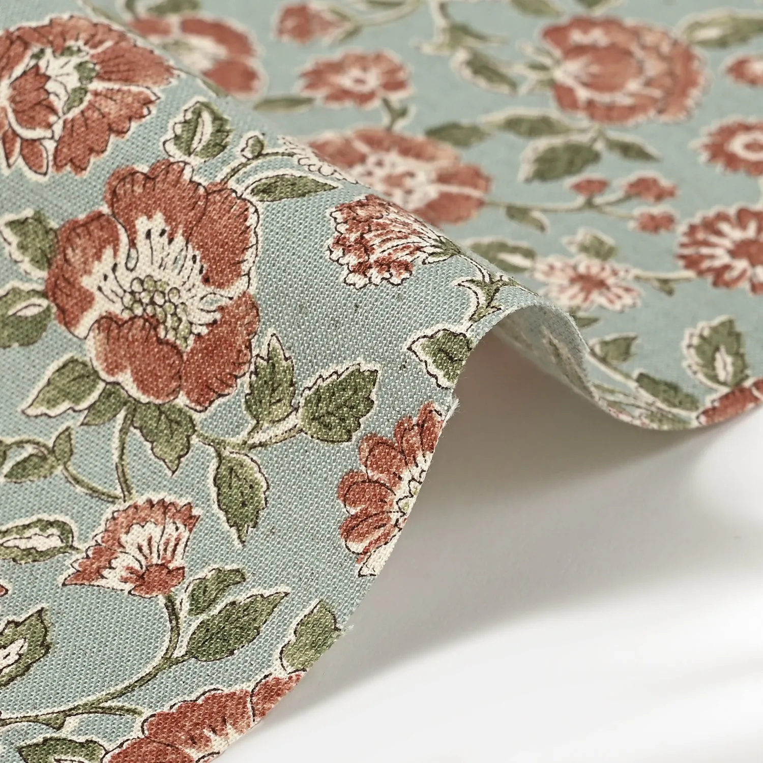 Posy Flowers Cotton Linen Sheeting YGA-79060-2