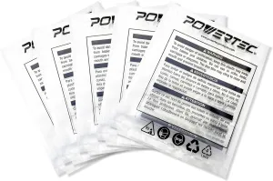 POWERTEC 70002 Clear Plastic Dust Collection Bags, 20-Inch x 43-Inch | Dust Collector Bags for machine with 20” Filter Drum, 5 count, Pack of 1
