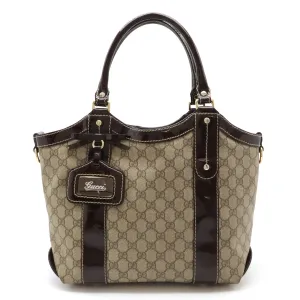 PVC/Enamel 203521 Innovative Refined Leather GG Gucci Bag Tote Ribbon Supreme