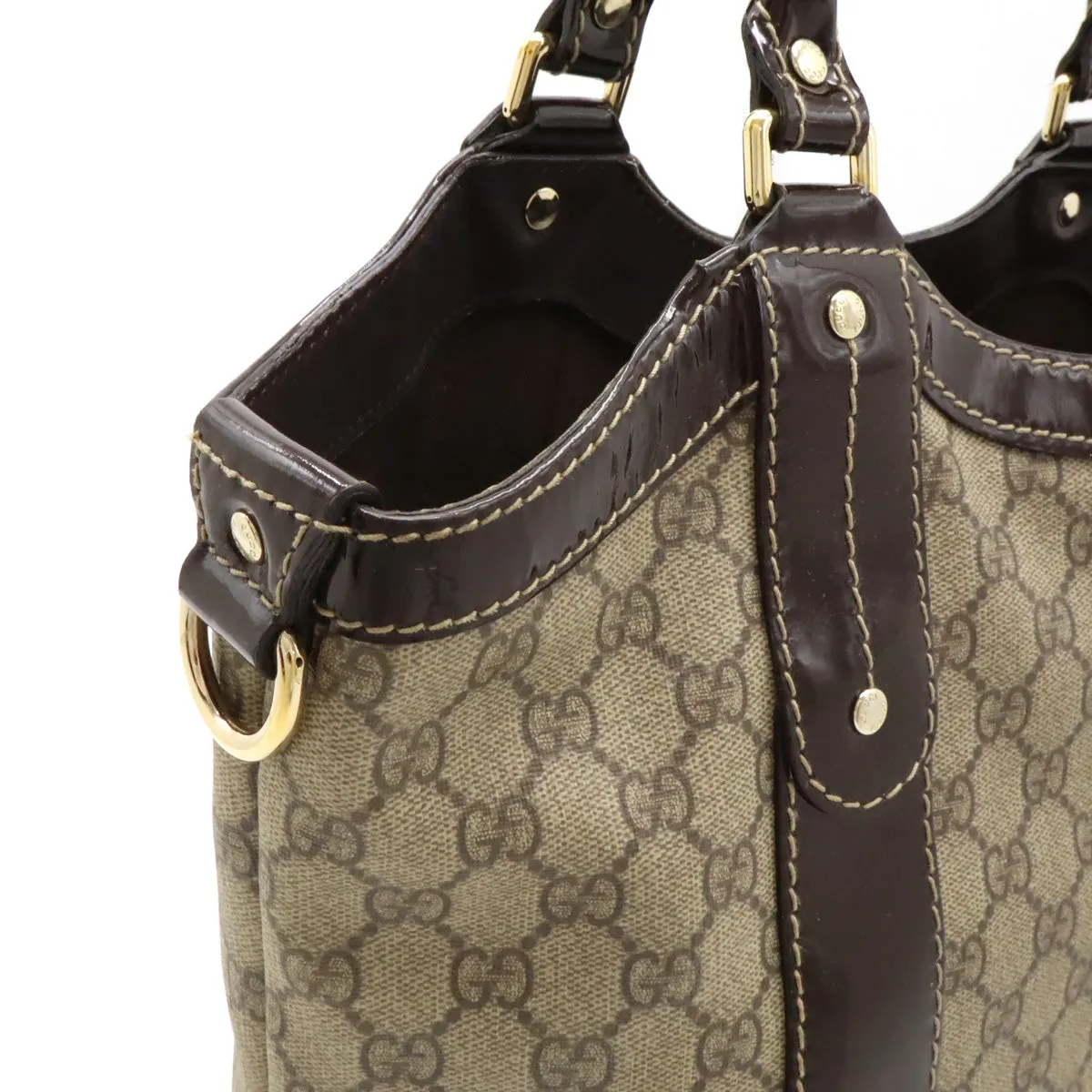 PVC/Enamel 203521 Innovative Refined Leather GG Gucci Bag Tote Ribbon Supreme
