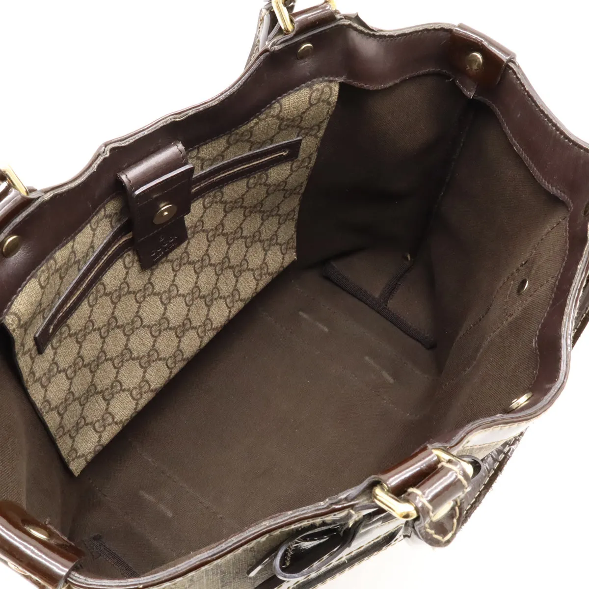 PVC/Enamel 203521 Innovative Refined Leather GG Gucci Bag Tote Ribbon Supreme