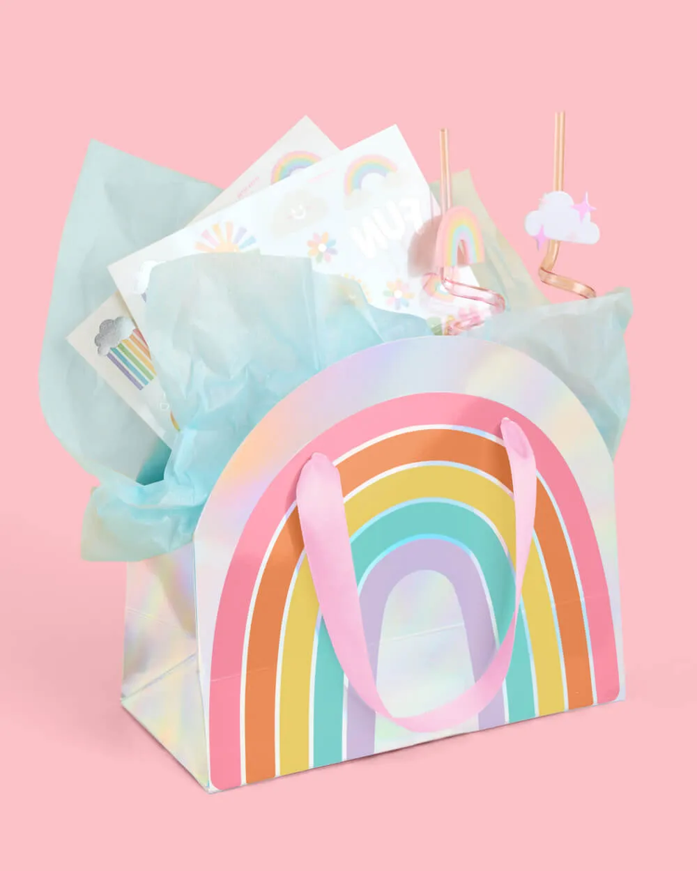 Rainbow Gift Bags, Pack of 10