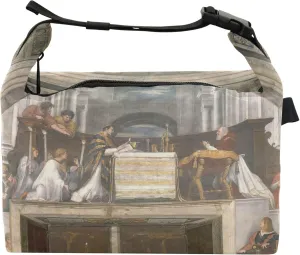 Raphael Cardinal Theological Virtues Lunch Bag for Women Lunchbag with Shoulder Strap Lunchbox for Work Adults Pink Cute Insulated Bag for Work