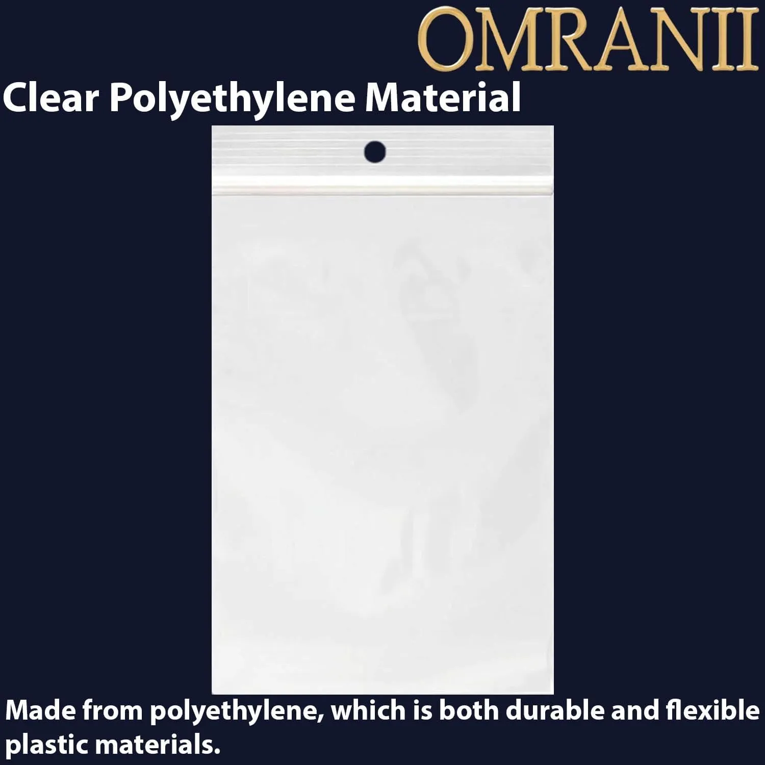 Reclosable Hang Hole Zip Poly Bags, 4Mil 10" X 12" & 100 Bags | LDPE Material, Clear Plastic with Resealable Lock Seal Zipper | Resealable Zip Top Lock For Travel, Storage, Packaging & Shipping