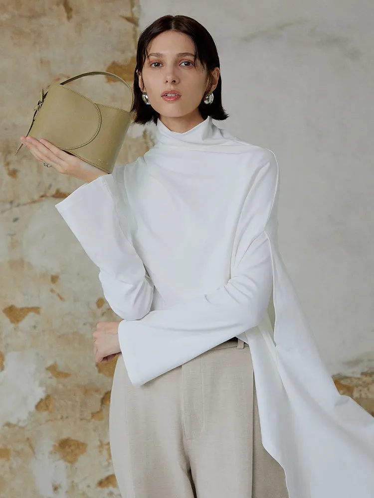 Refined Curve Bucket Cloud Bag-Small Superior