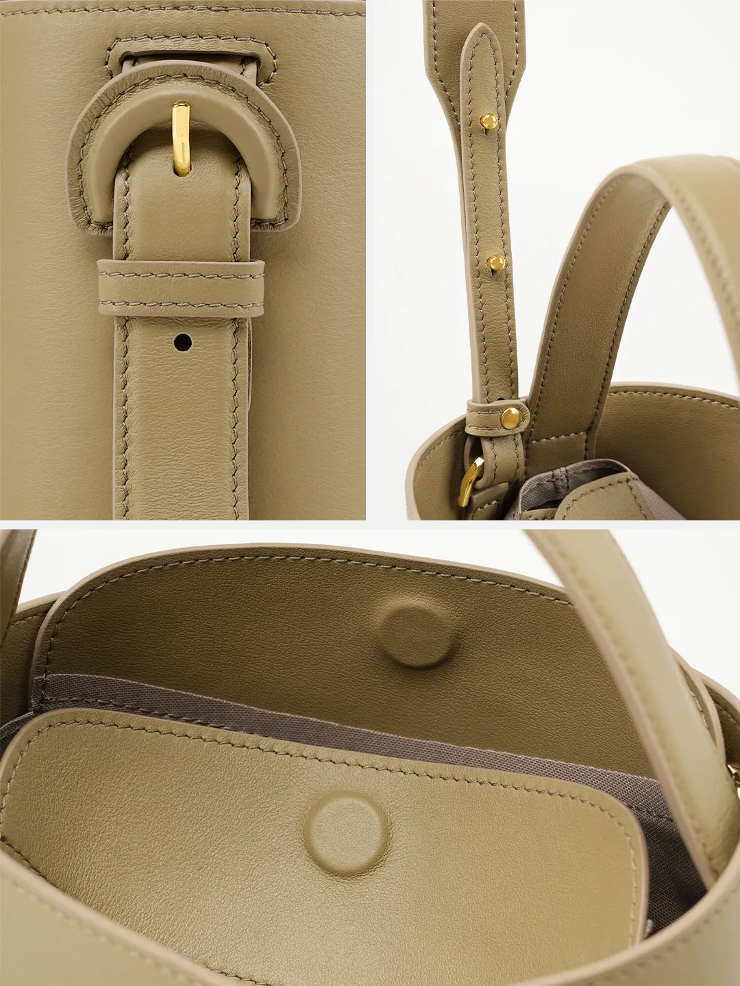 Refined Curve Bucket Cloud Bag-Small Superior
