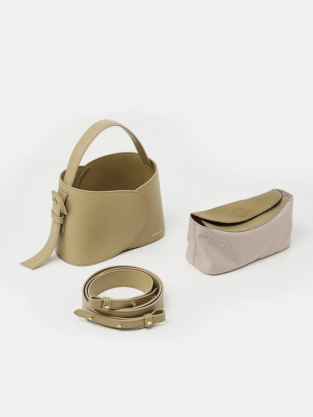 Refined Curve Bucket Cloud Bag-Small Superior