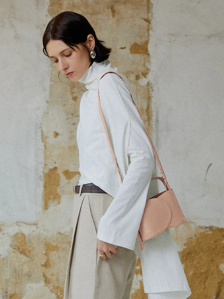Refined Curve Bucket Cloud Bag-Small Superior