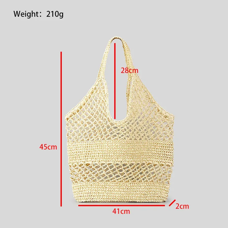 Rica - Casual Hollow Straw Shoulder Bag