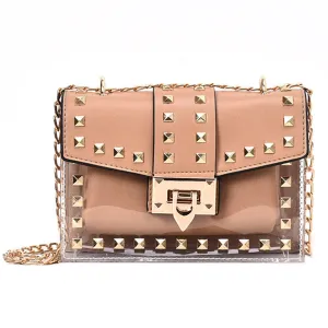 Rivet Transparent Crossbody Bags HB0835