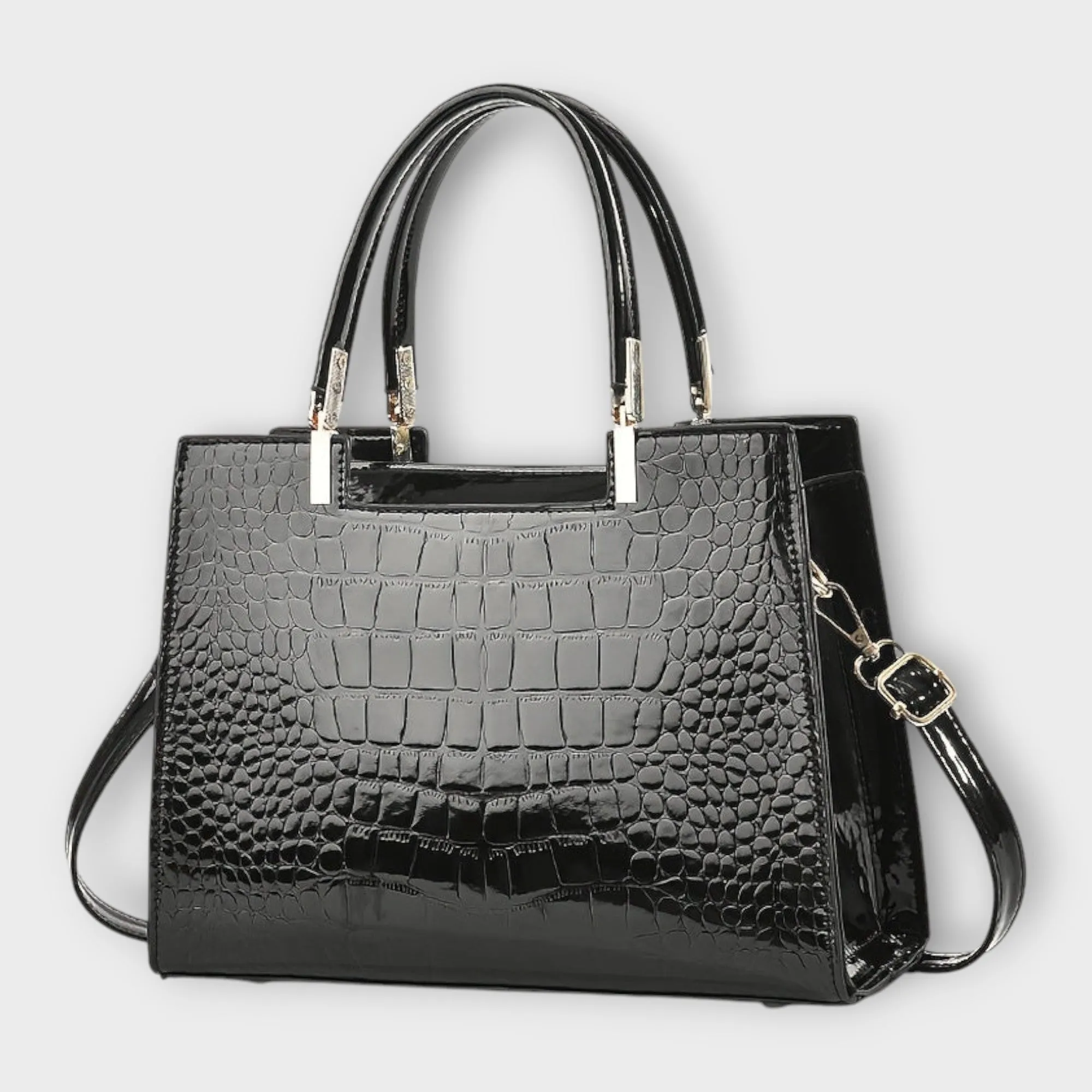 Riviera - Glossy Croc Tote