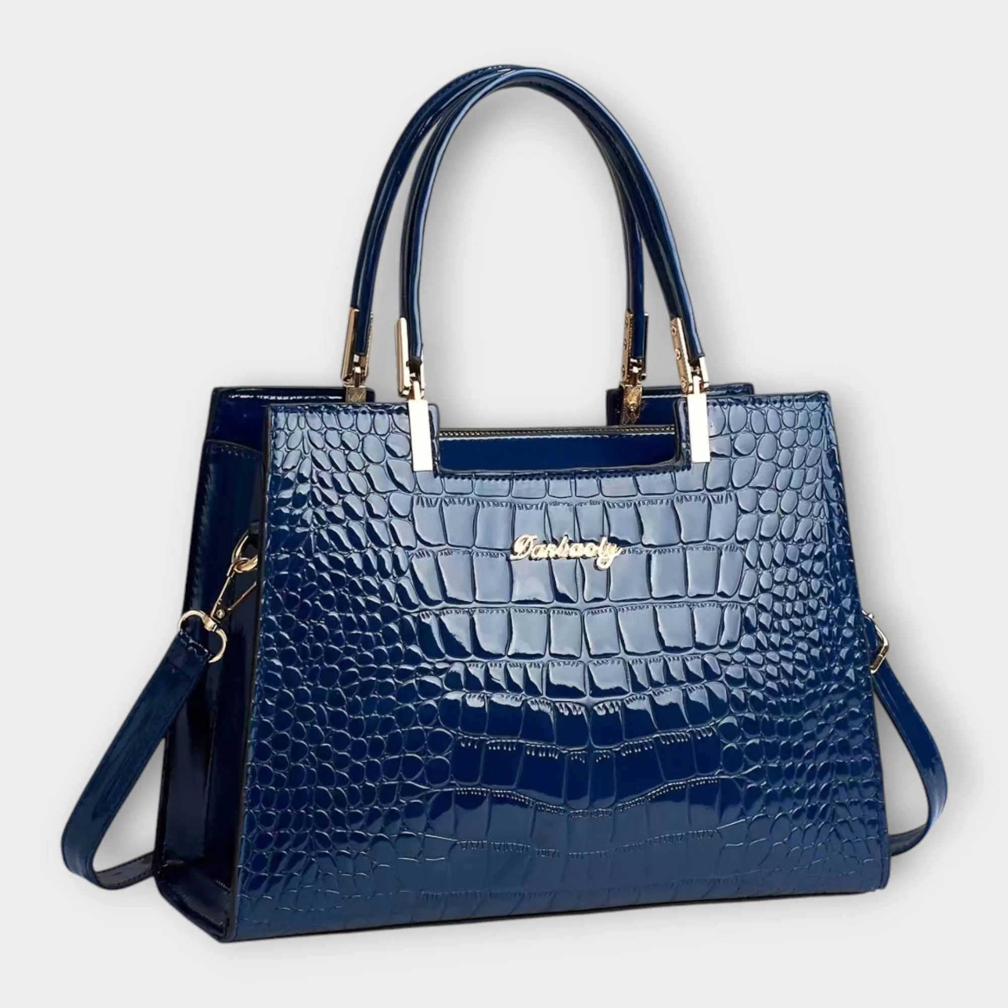 Riviera - Glossy Croc Tote