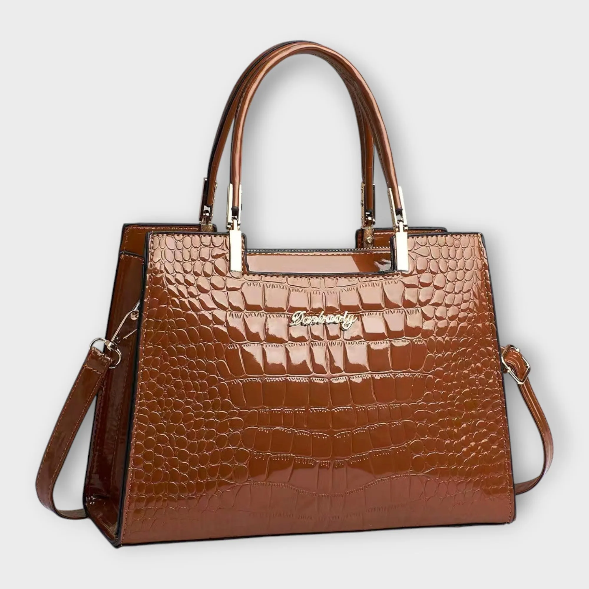 Riviera - Glossy Croc Tote
