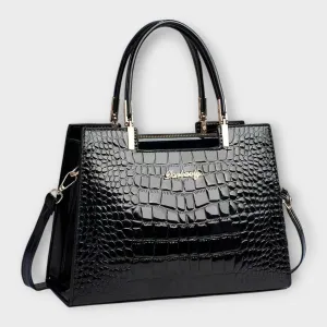 Riviera - Glossy Croc Tote