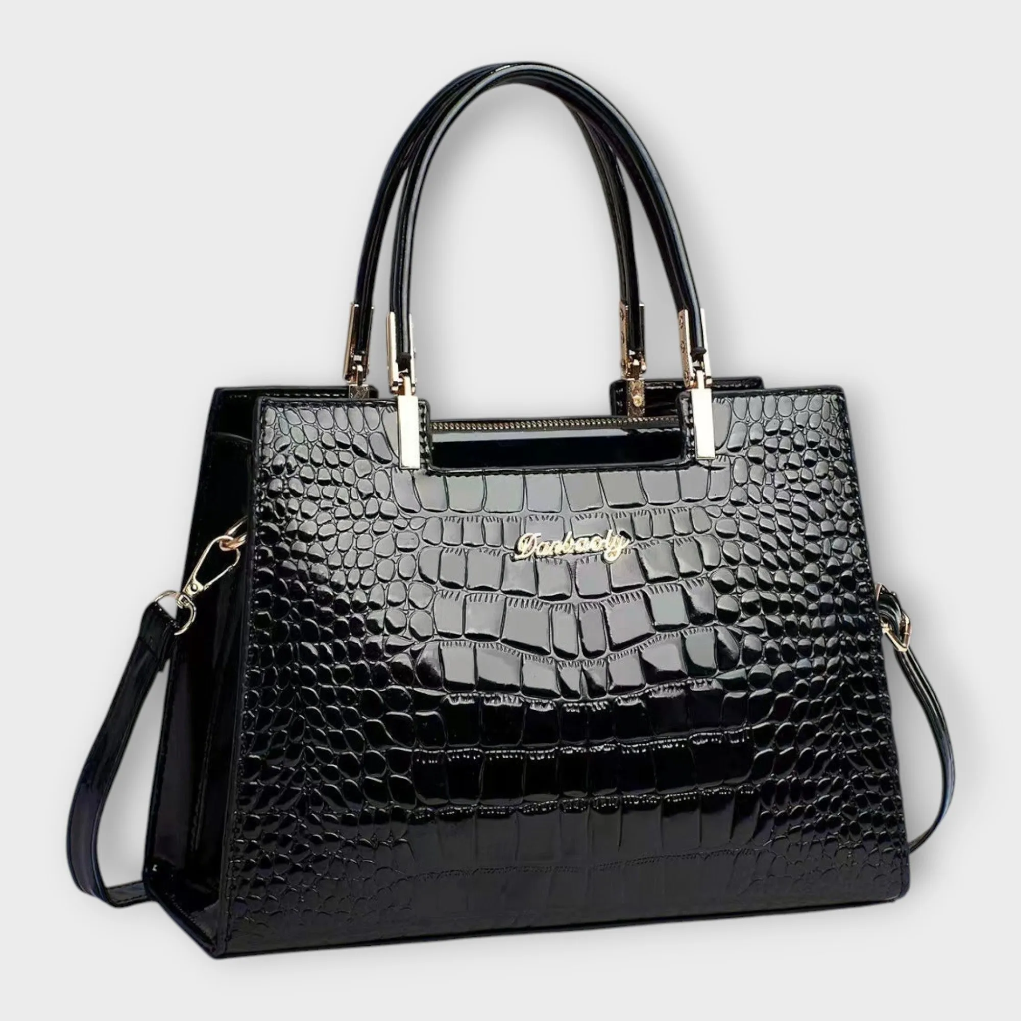 Riviera - Glossy Croc Tote