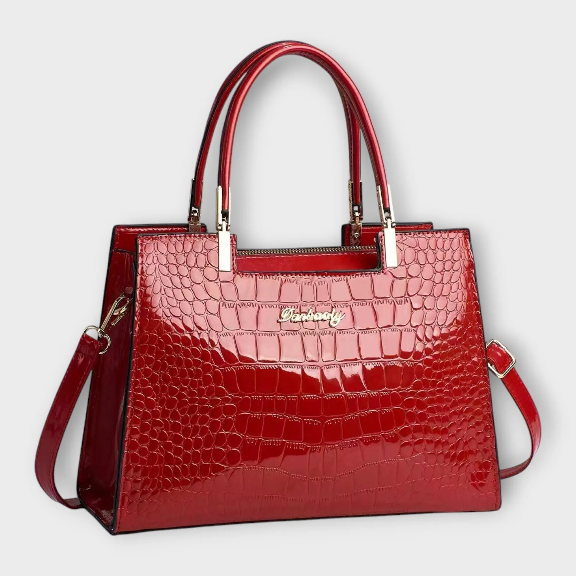 Riviera - Glossy Croc Tote