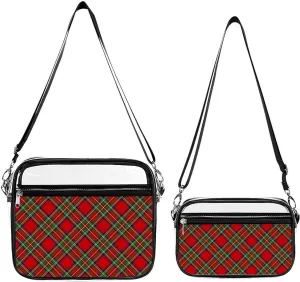 Royal Stewart Tartan Rotated Transparent Cross Bag Two-piece Set