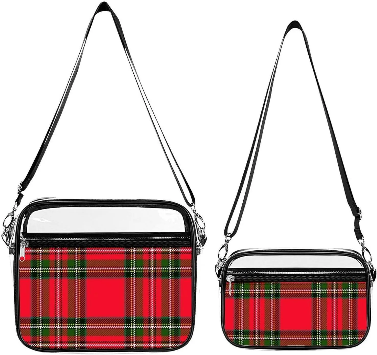 Royal Stewart Tartan Transparent Cross Bag Two-piece Set