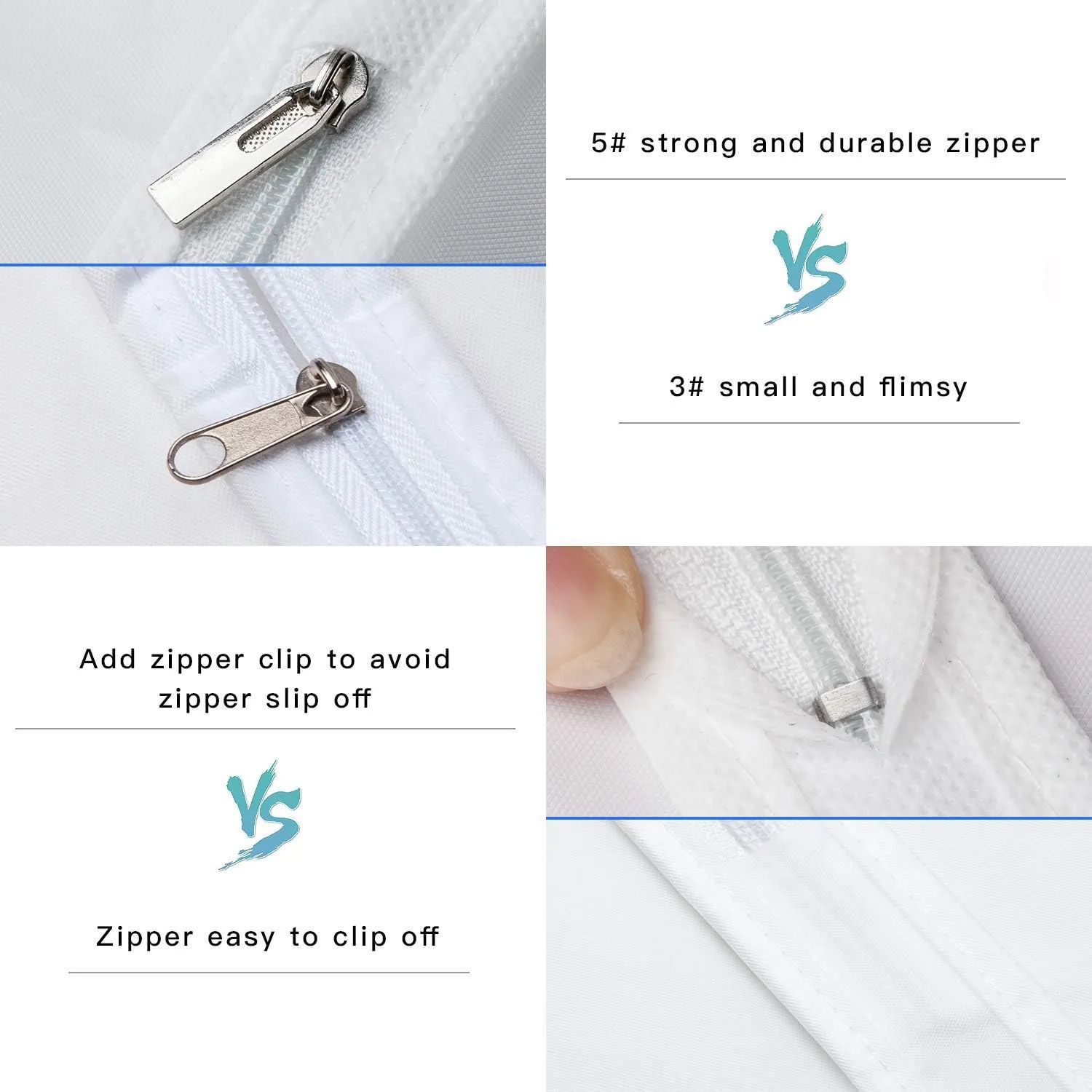 Ruibo Hanging Garment Bags For Storage,Clear Garment Cover,Dress,Suit Bags With Study Full Zipper For Closet Storage And Travel,6 Pack/6pcs