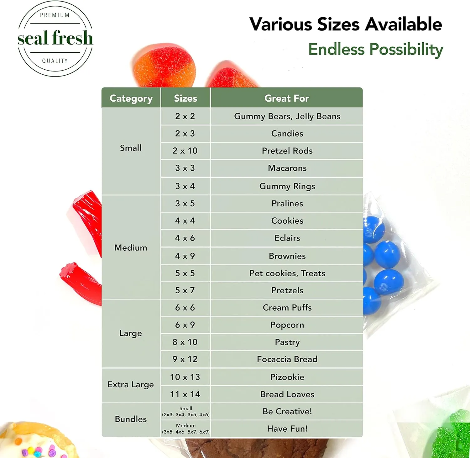Self Sealing Cellophane Bags - 6" x 9" (1000 Count) - Clear Plastic Resealable Cello Bag - Cellophane Treat Bags, Cookie Bags for Packaging, Candy bags, Cello Bags, Pastry Bags