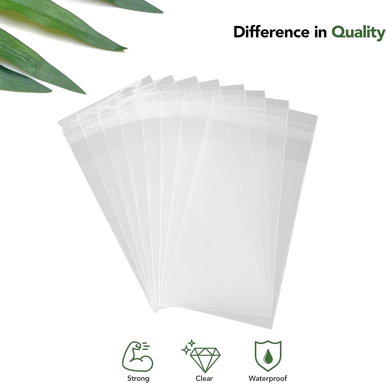 Self Sealing Cellophane Bags - 6" x 9" (1000 Count) - Clear Plastic Resealable Cello Bag - Cellophane Treat Bags, Cookie Bags for Packaging, Candy bags, Cello Bags, Pastry Bags
