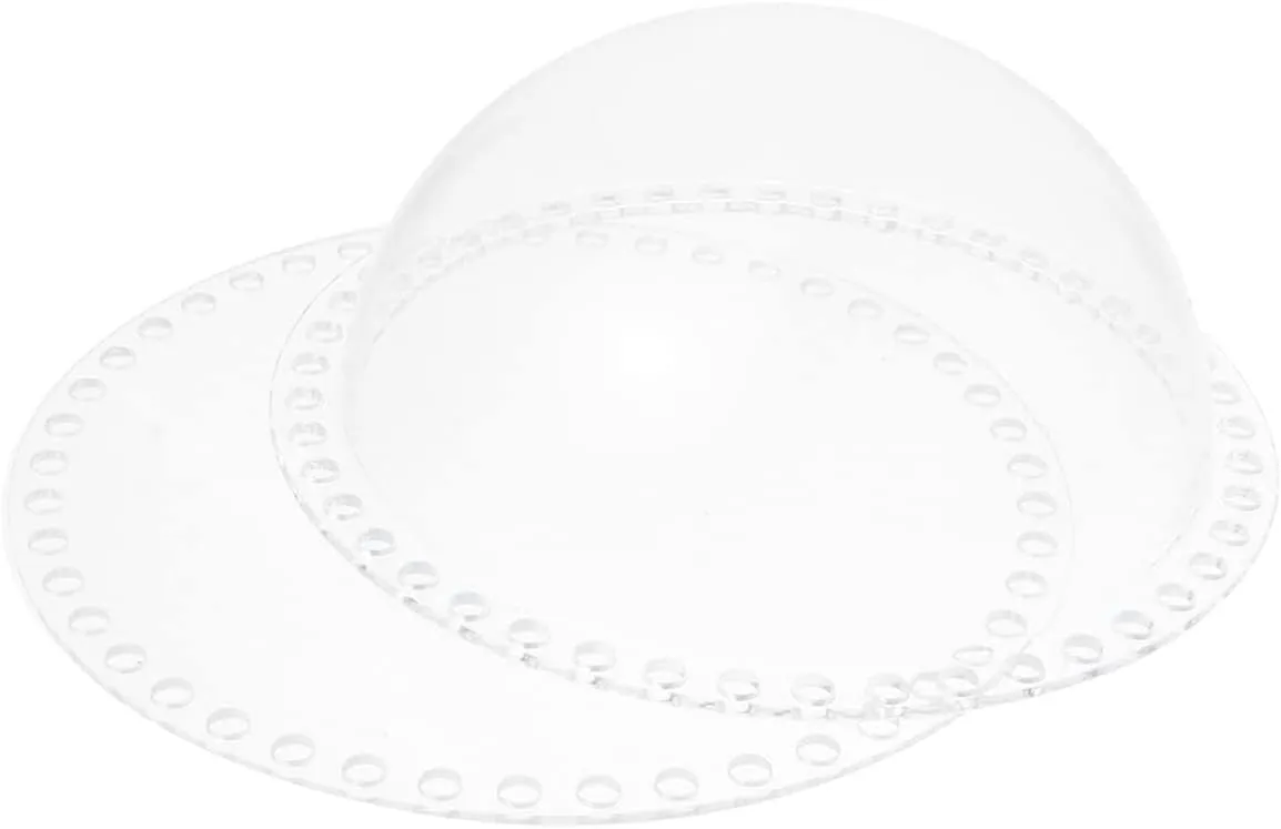 SEWACC DIY Kit Acrylic Dome Crochet Purse Bottom Round for Bag Making Supplies