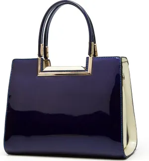 Shiny Patent Leather Handbags Glossy Shoulder Bags Fashion Satchel Purses Party Totes Top Handle Bags for Women