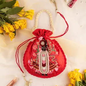 Shrinathji Potli Bag Red
