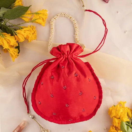 Shrinathji Potli Bag Red