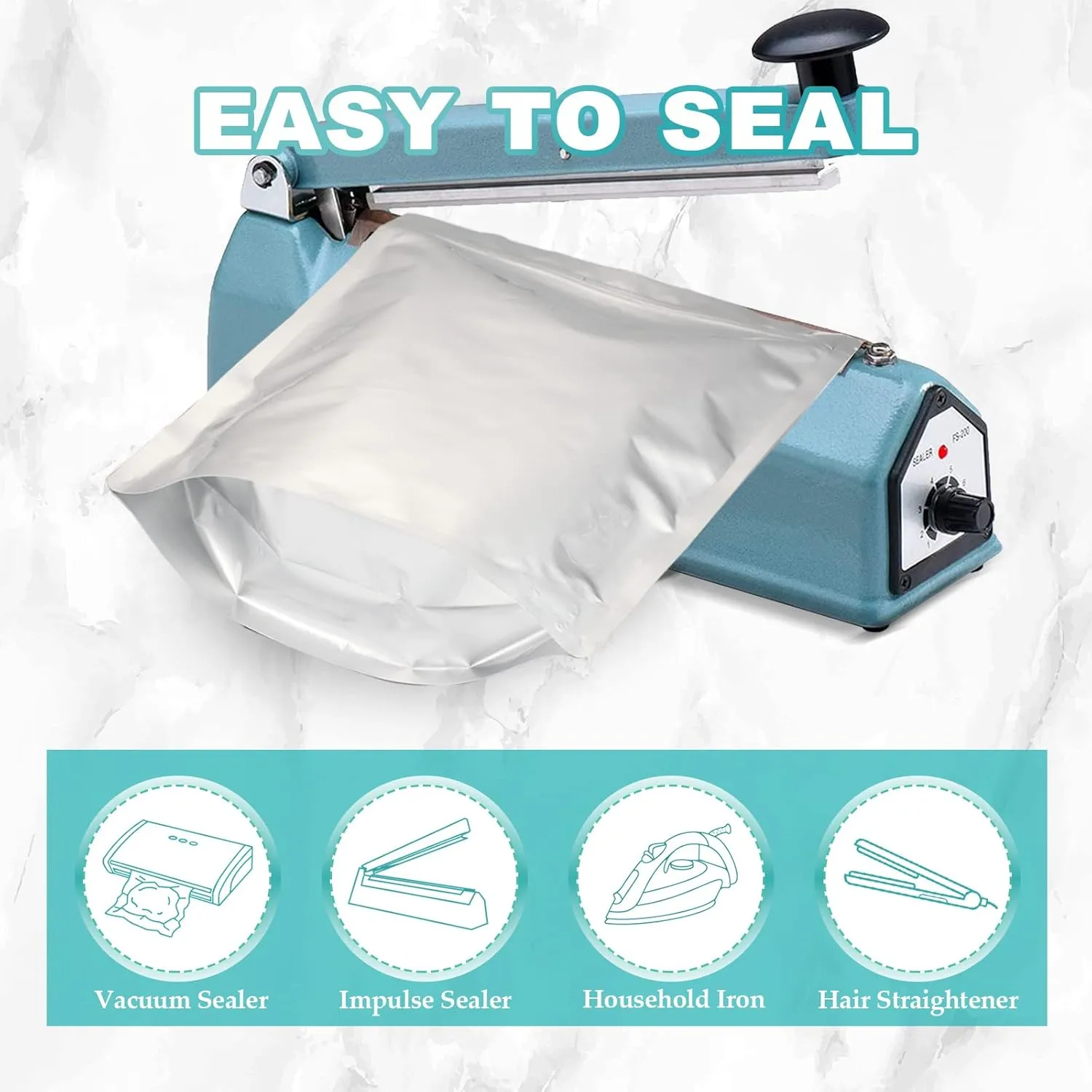 SHXWELL 30PCS 2 Gallon Mylar Bags for Food Storage, 13"x17" 10 Mil Stand-Up Zipper Pouches Resealable and Heat Sealable for Long Term Food Storage(13"x17", Extra Thick)