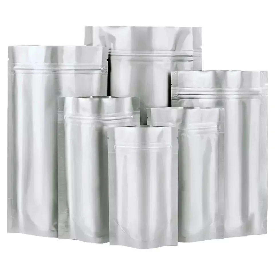 Silver Aluminium Mylar Foil Storage Bags-100pc