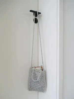 Silver Crochet Tote