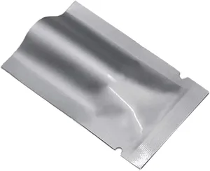 Silver Mylar Bags Pure Aluminum Foil Flat Food Storage Bag 3.9 Mil Open Top Heat Sealing Vacuum Pouch for Coffee Beans Candy with Tear Notch (500, 3.54x5.12 inch)