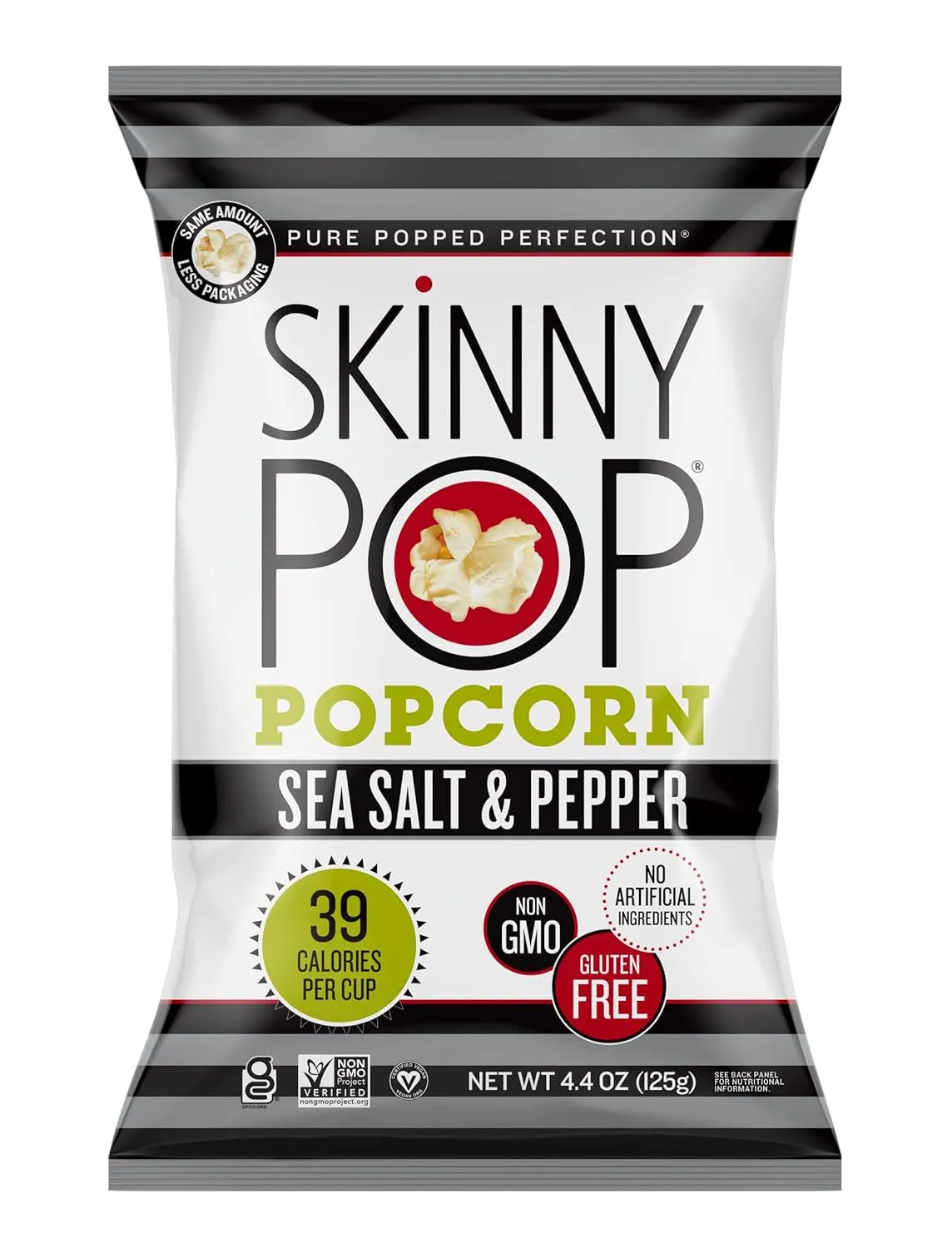 Skinnypop Original Popcorn, 4.4Oz Grocery Size Bags, Skinny Pop, Healthy Popcorn Snacks, Gluten Free