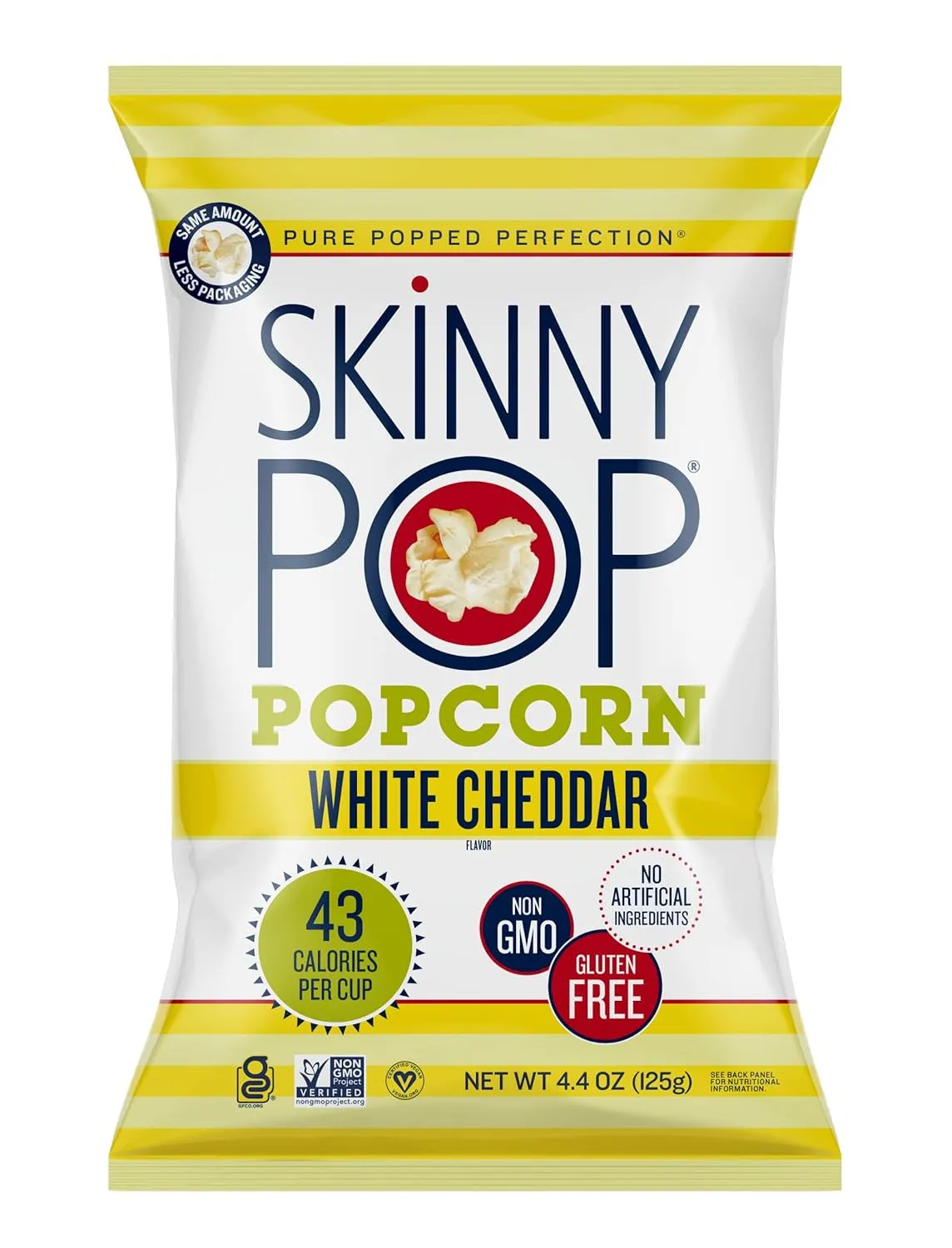 Skinnypop Original Popcorn, 4.4Oz Grocery Size Bags, Skinny Pop, Healthy Popcorn Snacks, Gluten Free